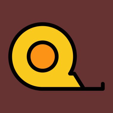 Teyp simgesini ölçün, vektör illüstrasyonu basit tasarım