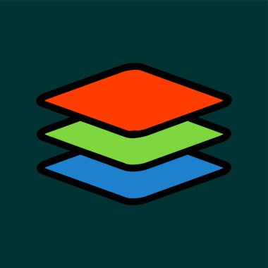 Katman simgesi, vektör illüstrasyonu basit tasarım