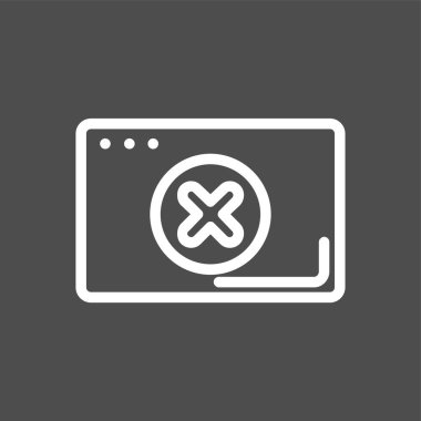 Hata simgesi, vektör illüstrasyonu basit tasarım