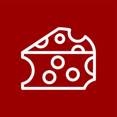 Peynir simgesi, vektör illüstrasyonu basit tasarım