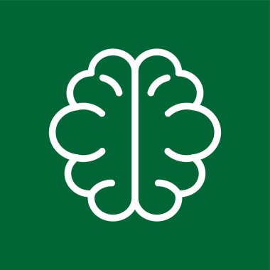 Beyin simgesi, vektör illüstrasyonu basit tasarım