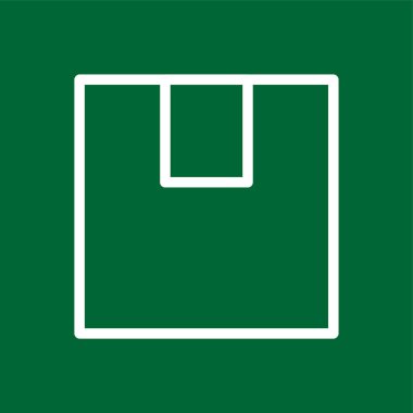 kutu simgesi, vektör illüstrasyonu basit tasarım