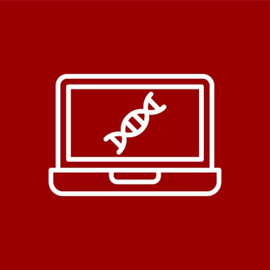 DNA simgesi, vektör illüstrasyonu basit tasarım