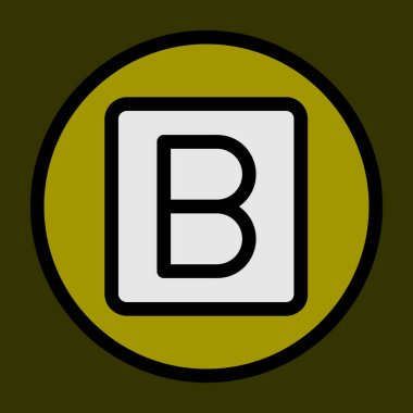 Kalın simge, vektör illüstrasyonu basit tasarım