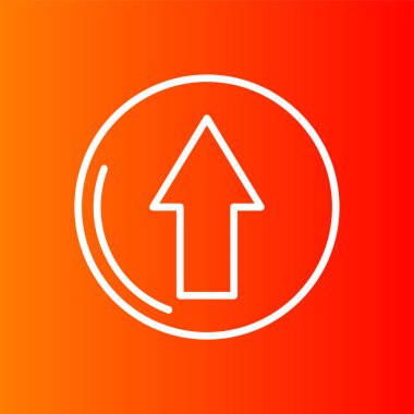 Yukarı Ok simgesi, vektör illüstrasyonu basit tasarım