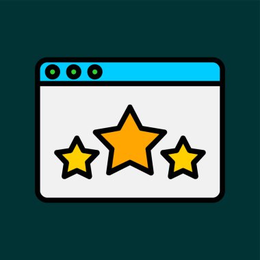 derecelendirme simgesi, vektör illüstrasyonu basit tasarım