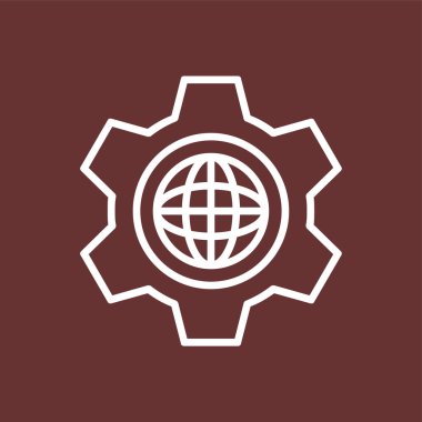 Cogwheel simgesi, vektör illüstrasyonu basit tasarım