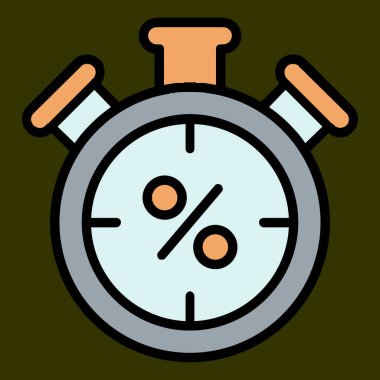 Zamanlayıcı simgesi, vektör illüstrasyonu basit tasarım