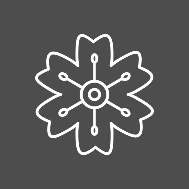 Kiraz çiçeği simgesi, vektör illüstrasyonu basit tasarım