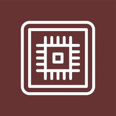 Cpu icon, vector illustration simple design
