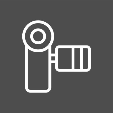 video kamera simgesi, vektör illüstrasyonu basit tasarım