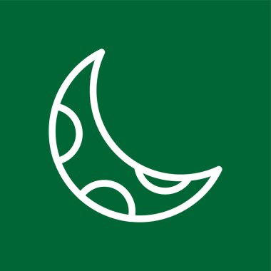 Hilal Ay simgesi, vektör illüstrasyonu basit tasarım