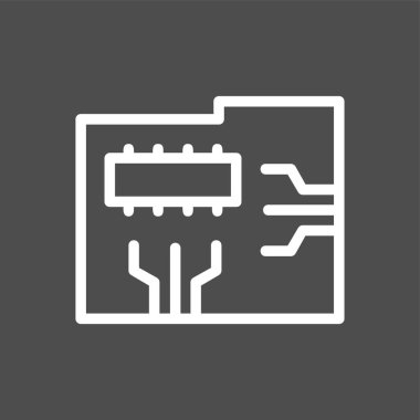 Pcb Pano simgesi, vektör illüstrasyonu basit tasarım