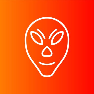 uzaylı simgesi, vektör illüstrasyonu basit tasarım