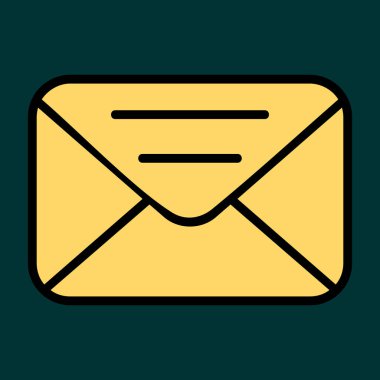 e- posta simgesi, vektör illüstrasyonu basit tasarım