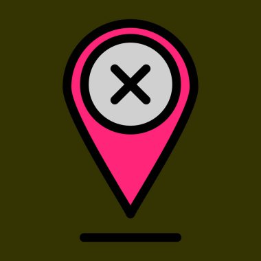 pin simgesi, vektör illüstrasyonu basit tasarım