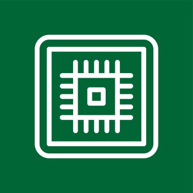 Cpu icon, vector illustration simple design