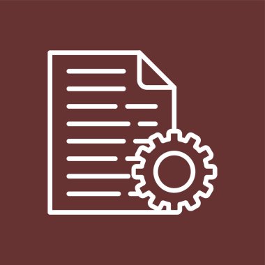 Görev Tanımı simgesi, vektör illüstrasyonu basit tasarım