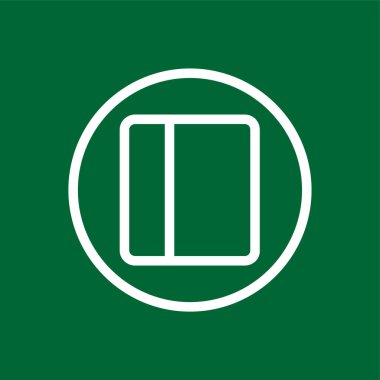 Sol Kenarlık simgesi, vektör illüstrasyonu basit tasarım