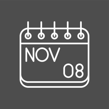 Kasım simgesi, vektör illüstrasyonu basit tasarım