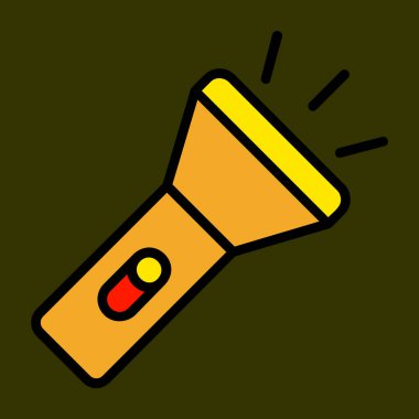 Meşale simgesi, vektör illüstrasyonu basit tasarım