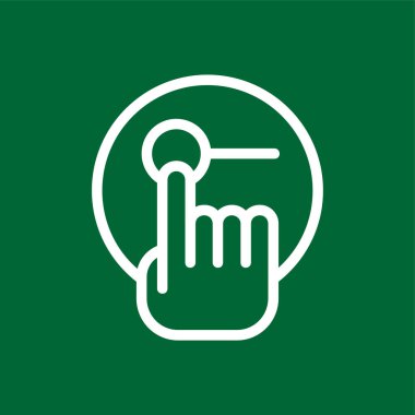 Dokunmatik Ekran simgesi, vektör illüstrasyonu basit tasarım