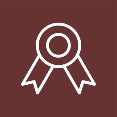 Rozet simgesi, vektör illüstrasyonu basit tasarım