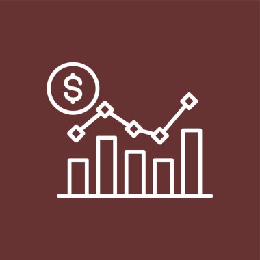 Yükselen Ekonomi simgesi, vektör illüstrasyonu basit tasarım