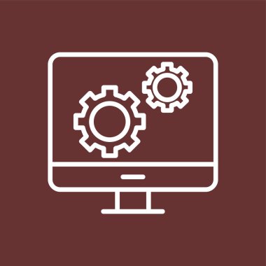 Yazılım simgesi, vektör illüstrasyonu basit tasarım