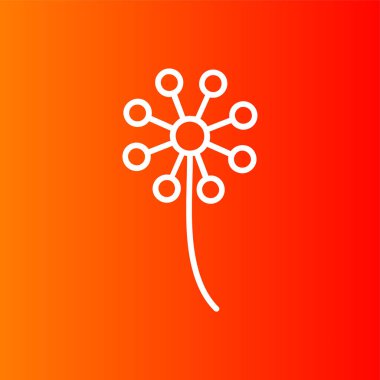 Karahindiba simgesi, vektör illüstrasyonu basit tasarım