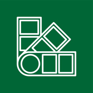 Renk Paleti simgesi, vektör illüstrasyonu basit tasarım