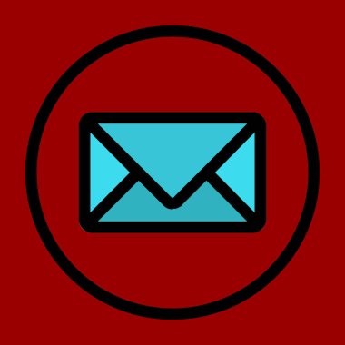 Message icon, vector illustration simple design