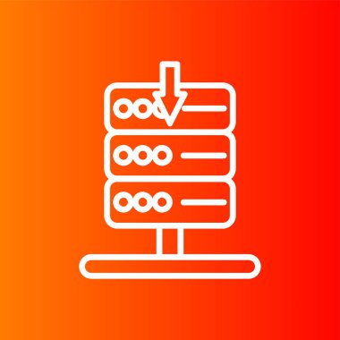 Sunucu Aşağı simge, vektör illüstrasyon basit tasarım