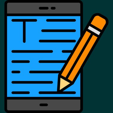 İçerik Oluşturucu simgesi, vektör illüstrasyonu basit tasarım