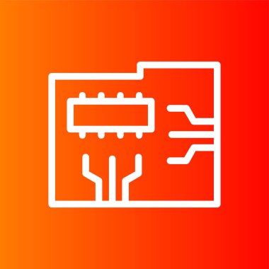 Pcb Pano simgesi, vektör illüstrasyonu basit tasarım