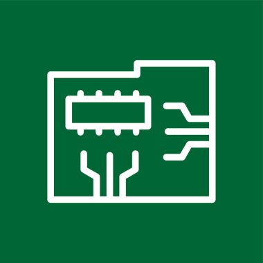 Pcb Pano simgesi, vektör illüstrasyonu basit tasarım