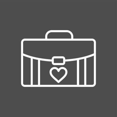 bavul simgesi, vektör illüstrasyonu basit tasarım