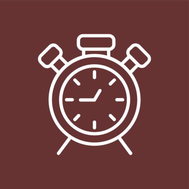 Alarm simgesi, vektör illüstrasyonu basit tasarım