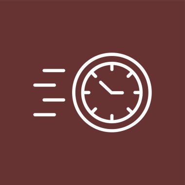 Hızlı Zaman simgesi, vektör illüstrasyonu basit tasarım