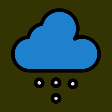 Dolu fırtınası simgesi, vektör illüstrasyonu basit tasarım