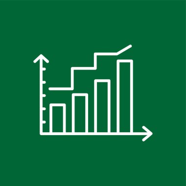 Enflasyon Grafik simgesi, vektör illüstrasyonu basit tasarım
