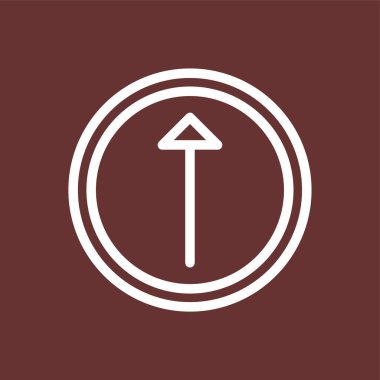 Yukarı simge, vektör illüstrasyonu basit tasarım