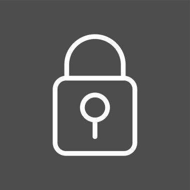 Lock icon, vector illustration simple design