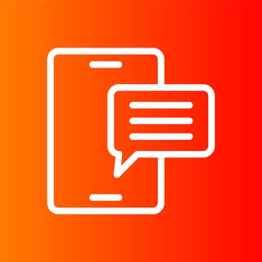 Çevrimiçi Sohbet simgesi, vektör illüstrasyonu basit tasarım