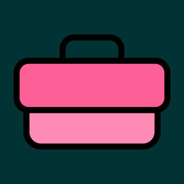 evrak çantası simgesi, vektör illüstrasyonu basit tasarım