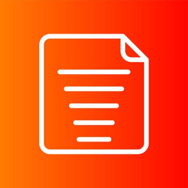 Note icon, vector illustration simple design