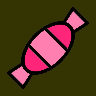 Şeker simgesi, vektör illüstrasyonu basit tasarım