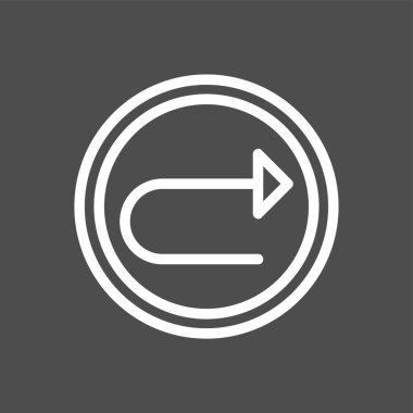 Sağ Ok simgesi, vektör illüstrasyonu basit tasarım