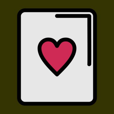 Kart simgesi, vektör illüstrasyonu basit tasarım