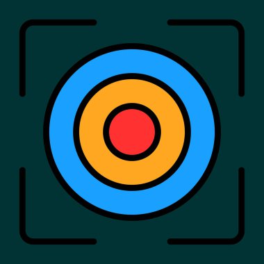 hedef simge, vektör illüstrasyonu basit tasarım